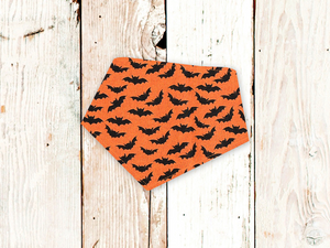 "Orange Bats" Halloween Dog Bandana